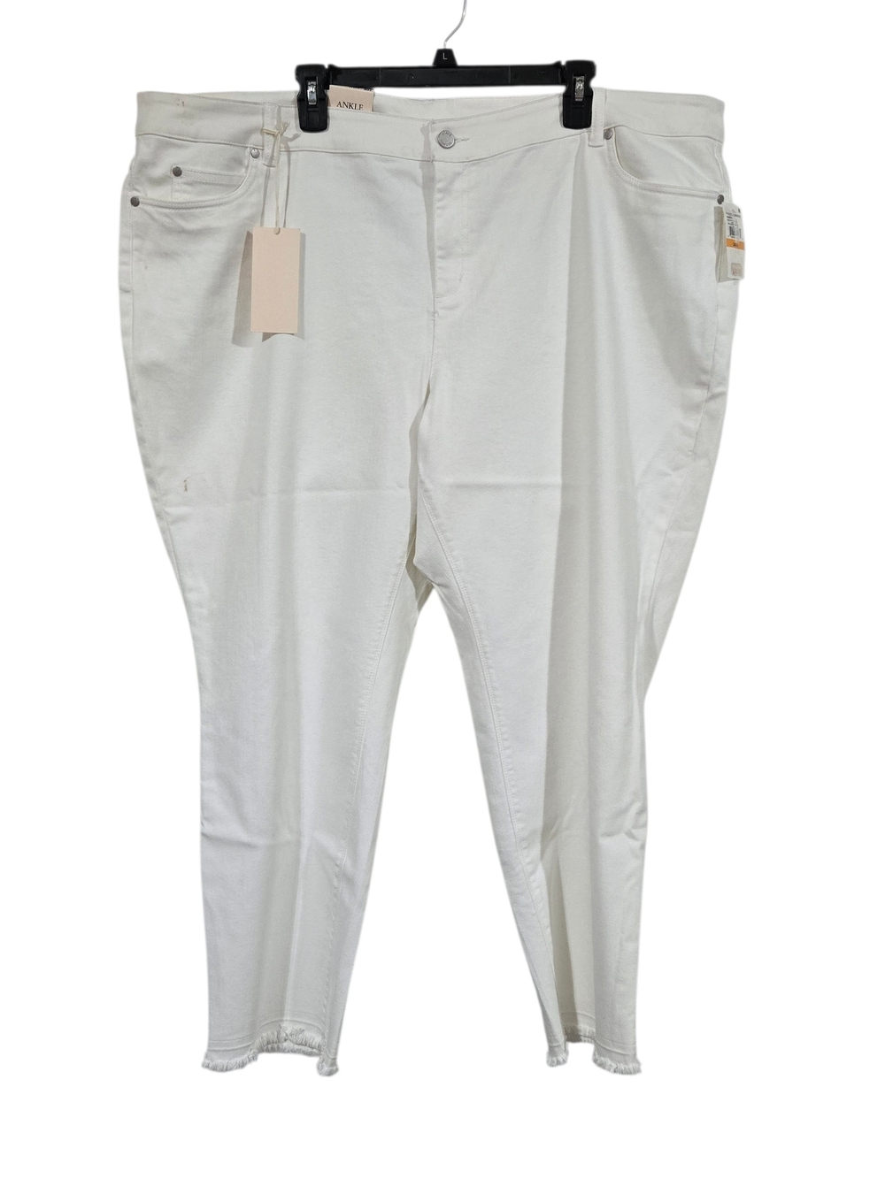 Vince Camuto White Ankle Crop Stretch Jeans 24W New FLAW